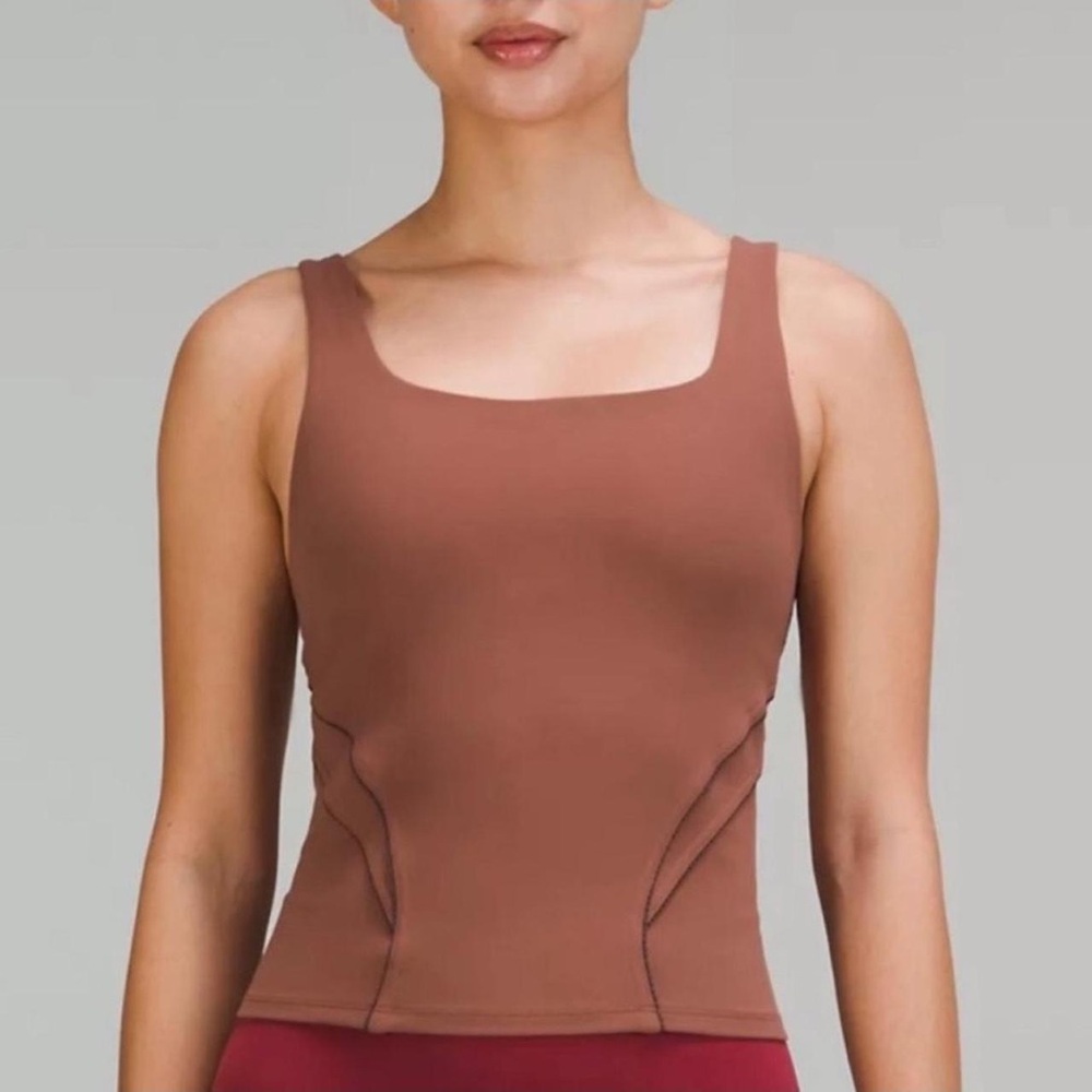 Lululemon Nulu Shelf-Bra Yoga Tank Top Brown